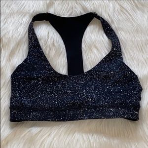Lululemon Black and White Splatter Print Bra